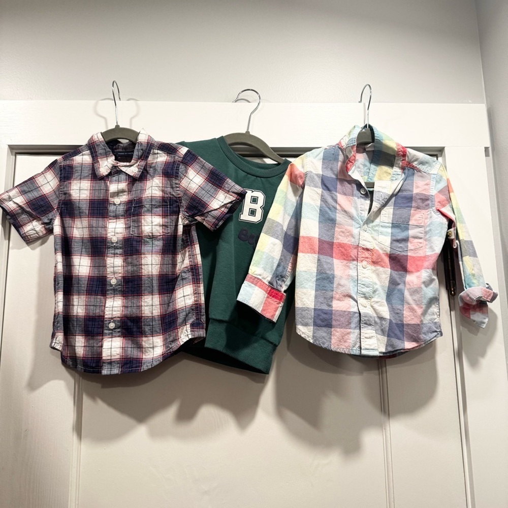 Janie & Jack Bluey Gap toddler boy fall bundle‎ lot 2T preppy sweatershirt plaid